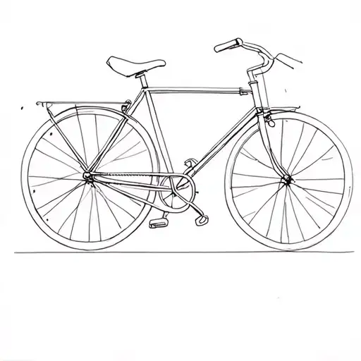 Line Drawing Of Bicycle