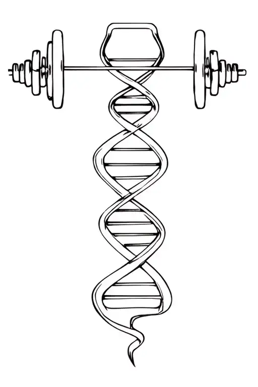 Dumbbell And Helix Dna Structure