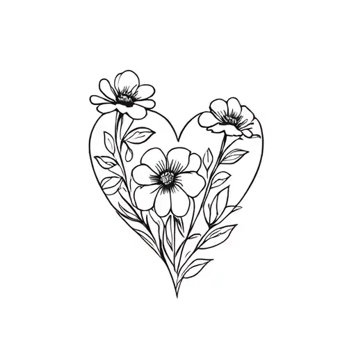 Heart And Flowers