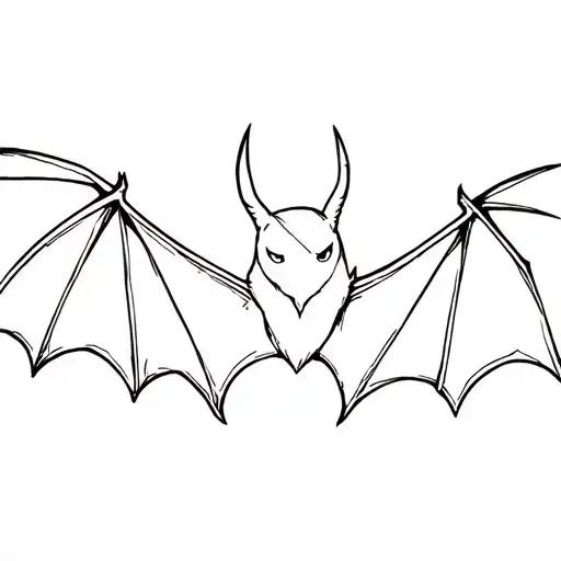 Line Art Bat