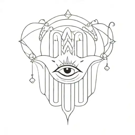 Hamsa With Cat's Eye