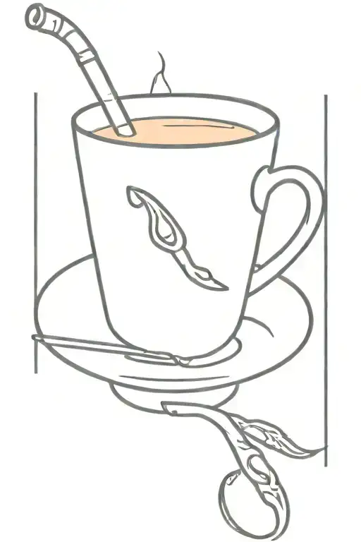 Cup Of Coffee With A Consumed Cigarette