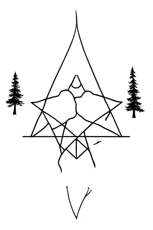 Pines Trees Pentagrams
