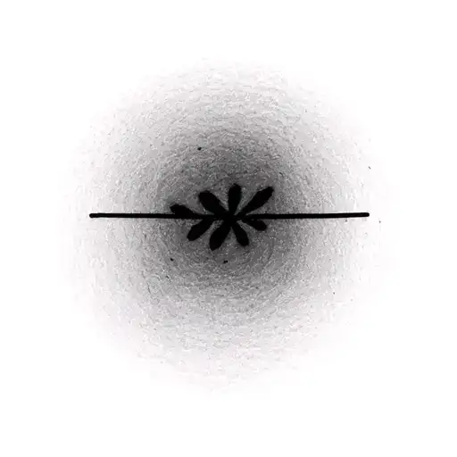 One Minimal Little Black Tatoo Of One Dot Above An Horizontal Straight Line