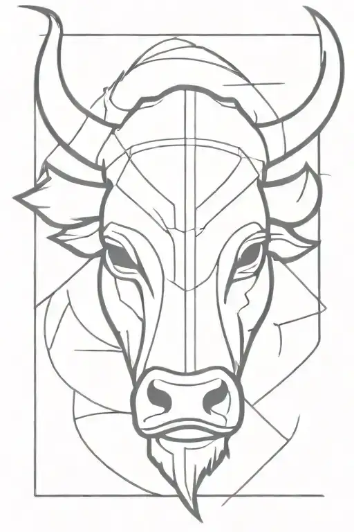1 Symetric Polynesian Bull Head Emerging