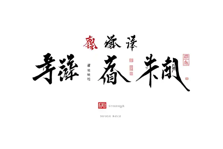Small Chinese Text For Strength Inspired