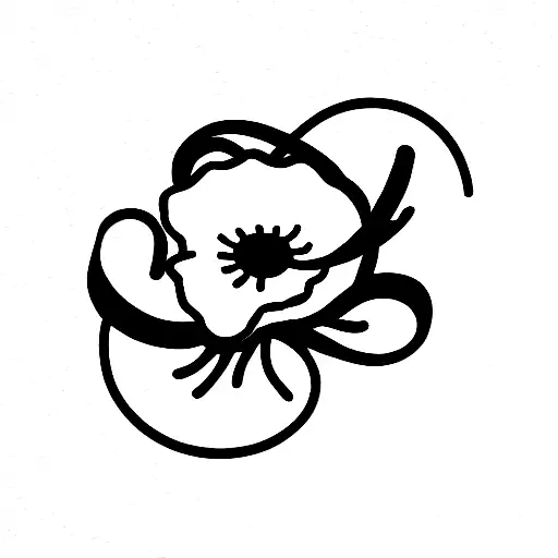 Music Note Wrapped In A Poppy