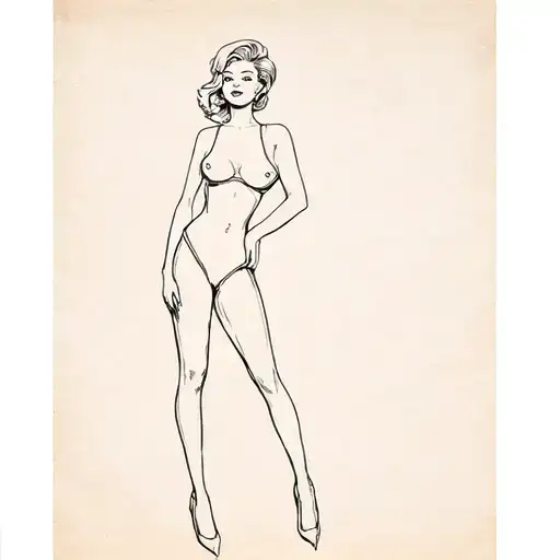 Pinup Girl Standing