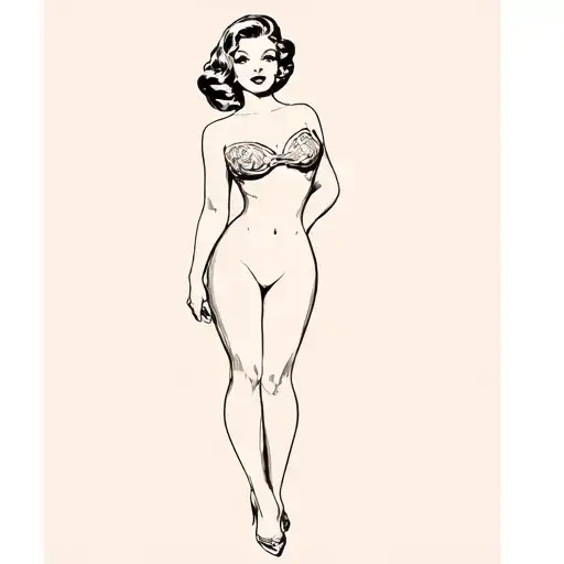 Pinup Girl Standing