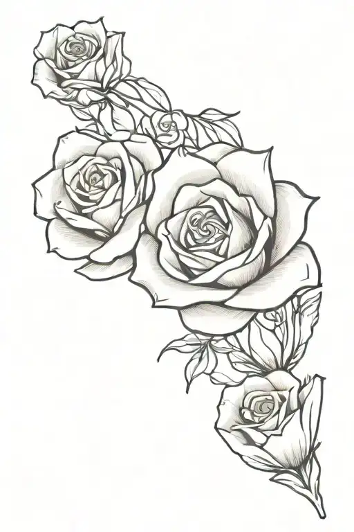 Spine Tattoo Featuring A Sea Shell And Roses Intertwined