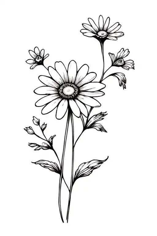 Dainty Daisy Flower Writing Into Skys The Limit