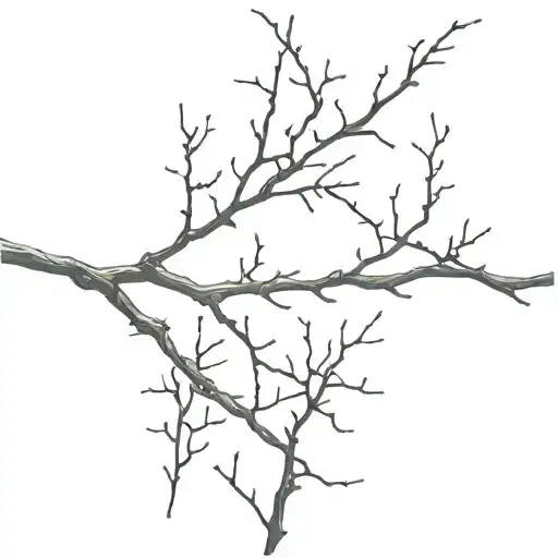 Twigs And Branches Similar To A Barbed Wire
