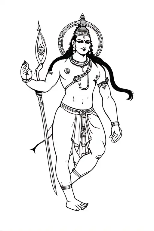 Hanuman Gada Small Tattoo Only Weapon
