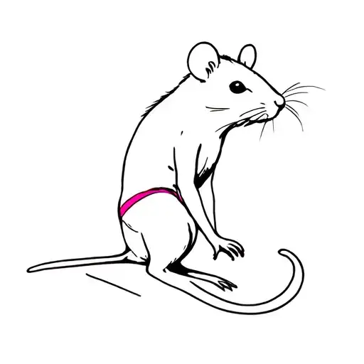 Bush Rat With Hot Pink Shorts