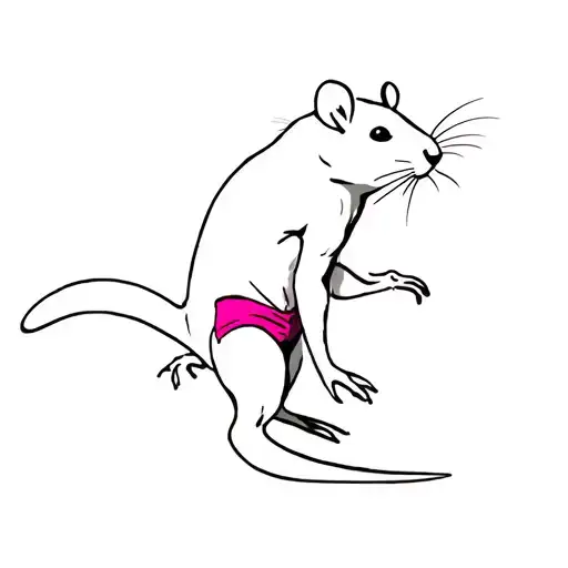 Bush Rat With Hot Pink Shorts