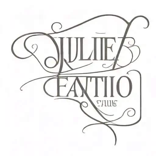 Julie Name With An Appealing Font And Artistic Side Resembling Latin Youth