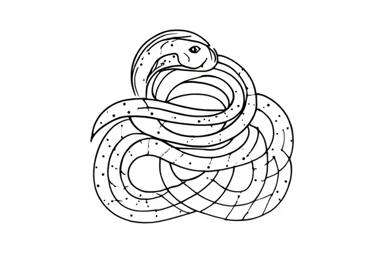 Geometric Dot Grid Snake