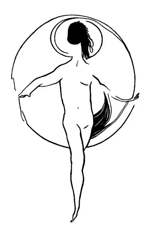 All Black Person Floating Throgh Circle