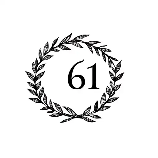 The Numbers 161 In A Fred Parry Wreath