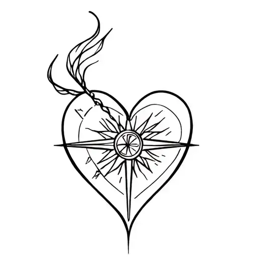 A Heart With A Wind Rose