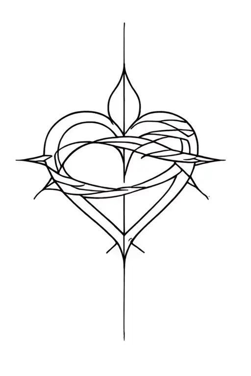 A Heart With A Wind Rose