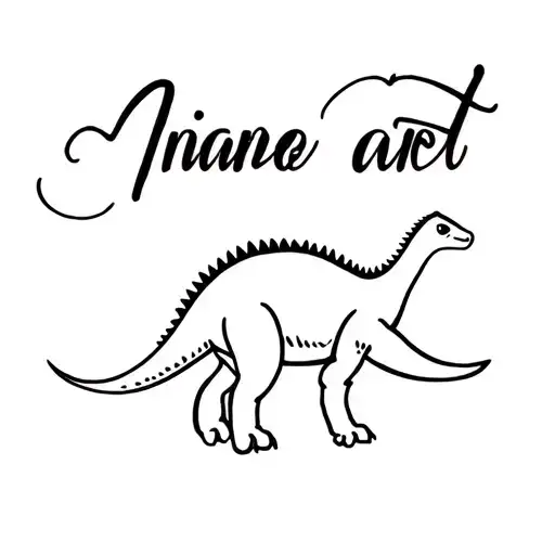 Dino Name Line Art