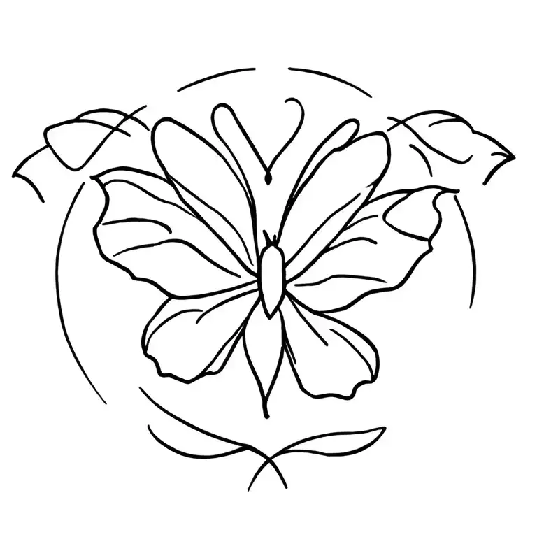 Butterfly Flower Surrounded