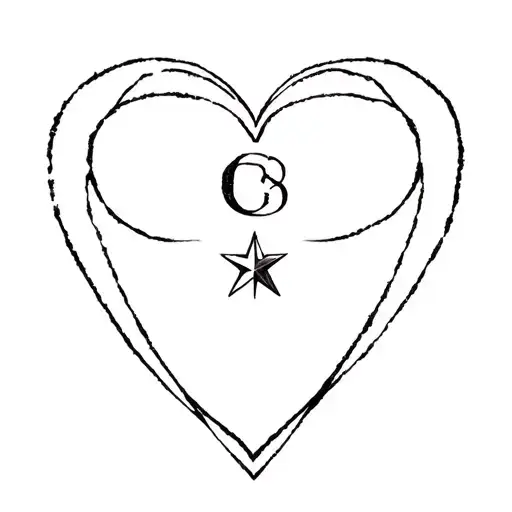 Letter To 8 Heart With Star