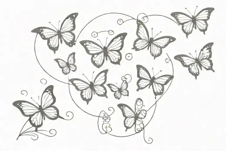 Trust In The Timing W 3 Butterflies Surrounding