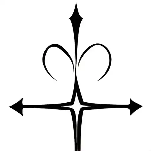 Ankh Tattoo Under Throat