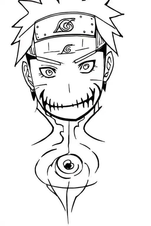 I Would Like A Fine Tattoo With A Minimalist Version Of The Face Of Pain In Naruto