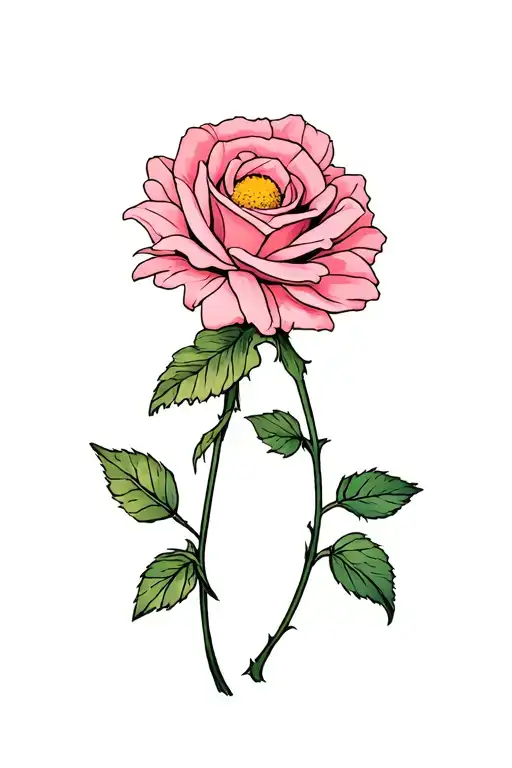 Rose And Daisy With A Little Color