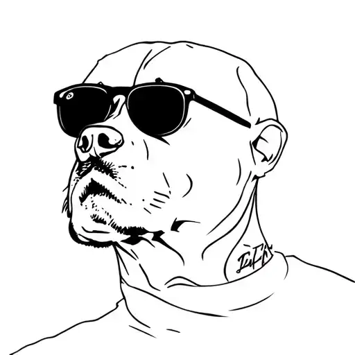 Pitbull Wearing Raybans