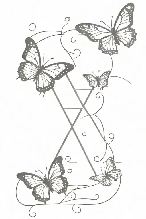 Butterflies And Roman Numerals