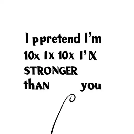 I Pretend I'm 10X Stronger Than You