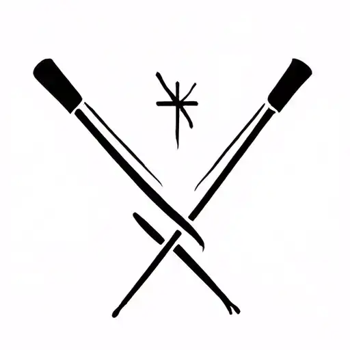 Drumsticks And Cross
