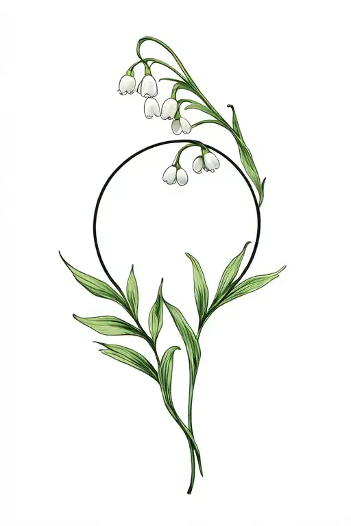 Lily Of The Valley In Half A Circle Shape