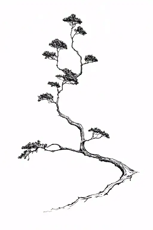 Italian Cypress Tree Growing Turning From Organic