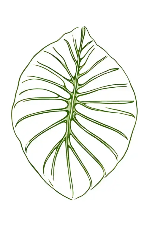 Monstera Leaf With 777 Attached To Stem Going