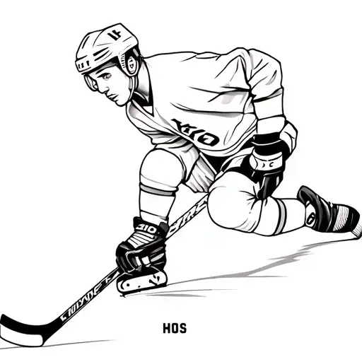 Delicate Hockey Player