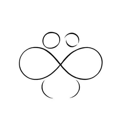 Infinity Symbol Fine Line With Three Spheres