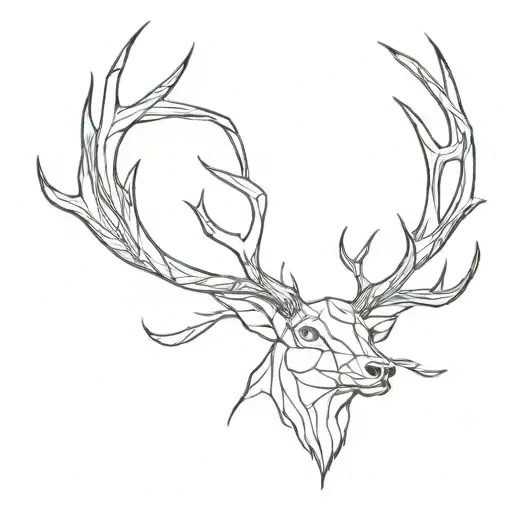 Deer Antlers Powerful Male