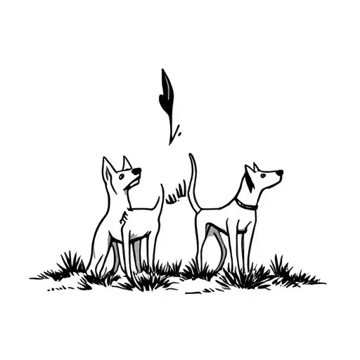 Simple Tattoo Design Dogs Hunting Cartoon Funny Dog These Dogs Will Hunt