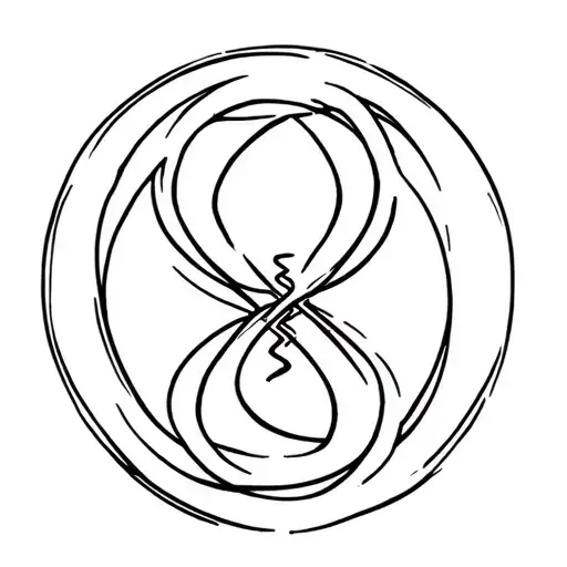 Skull Hourglass Light And Life Intertwined