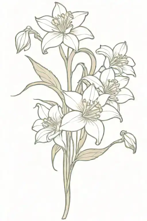 Daffodil And Morning Glory Vine