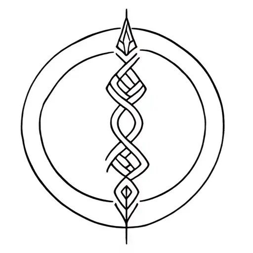 Arc With Arrow With 8 And Point Knot