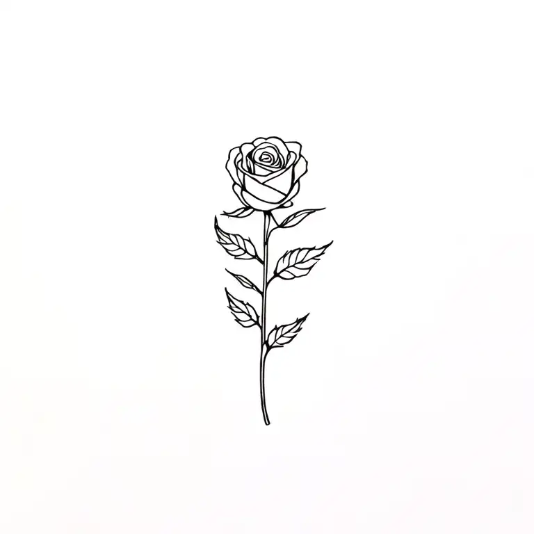 Small Rose With Elaine As Stem Wrapped