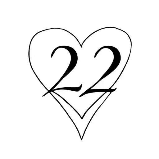 Number 22 And Heart
