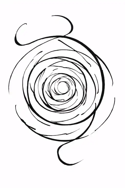 Spiral Aesthetic Tattoo With Fantasy Themed