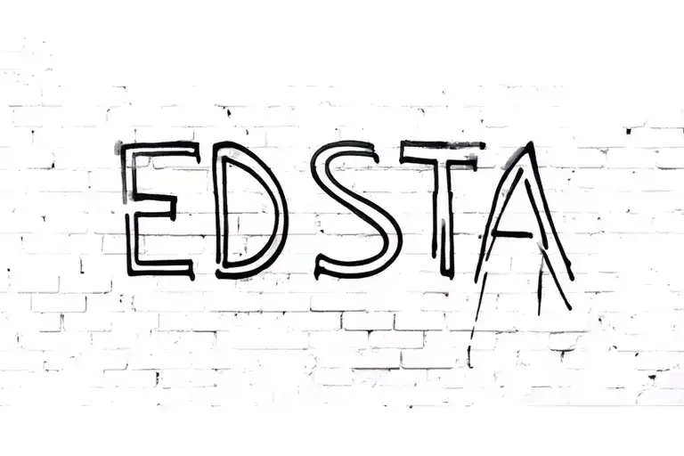 Graffiti On Brickwall Saying Edsta